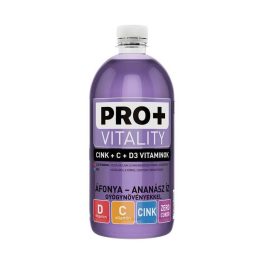   PRO + Vitality Cink, C és D-vitamin ÁFONYA-ANANÁSZ 750ml DRS