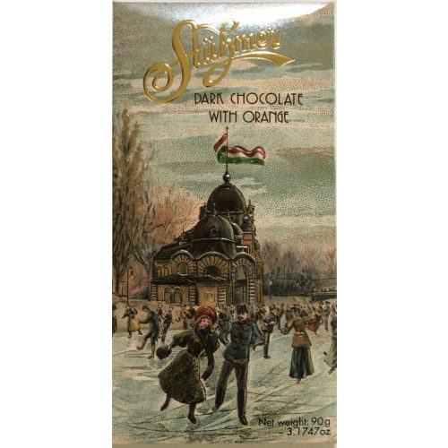 Stühmer táblás 90g Karácsonyi Retro narancsos étcsokoládé  