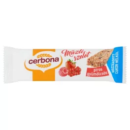   Cerbona Hozzáadott cukor nélkül Piros gyümölcsös müzliszelet 20g.