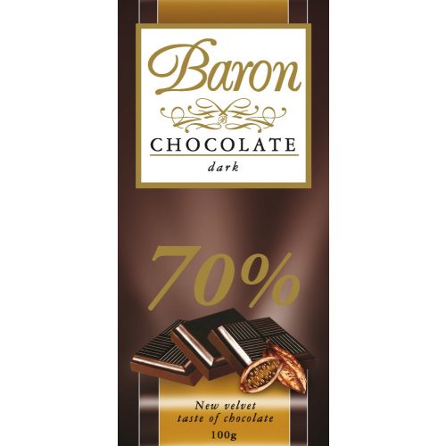 Baron étcsokoládé 70% 100g 