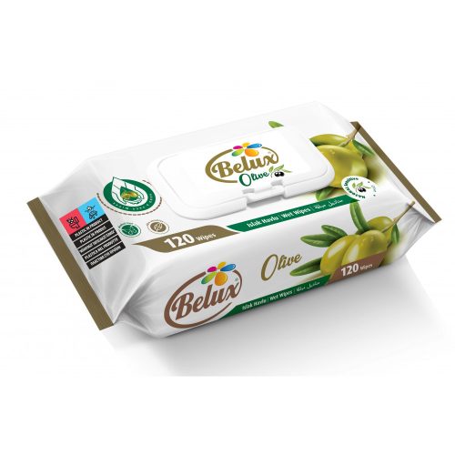 BELUX nedves törlőkendő oliva 120 db flip top	