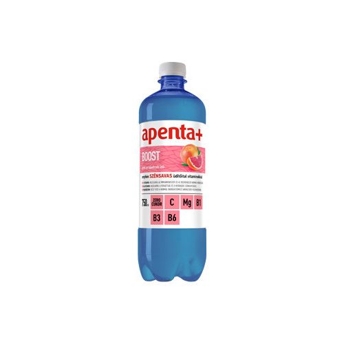 Apenta+ Boost pink grapefruit ízű, ENYHÉN SZÉNSAVAS 750  DRS