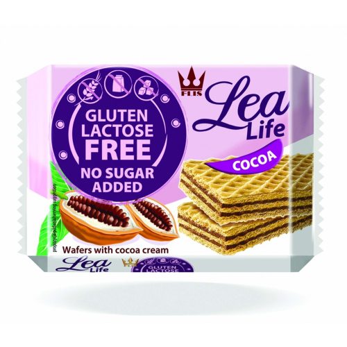 LEA LIFE - Kakaós ostyaszelet hozzáadott cukor-, glutén-, laktóz mente 95g  