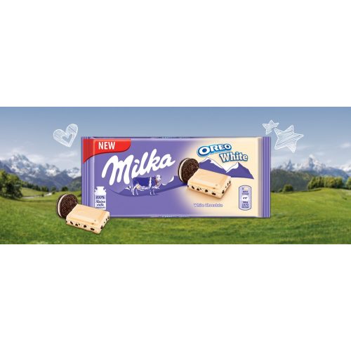 Milka táblás tejcsokoládé 90g Fehér 