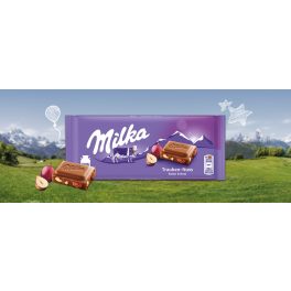 Milka táblás tejcsokoládé 100g Mazsola-mogyoró 