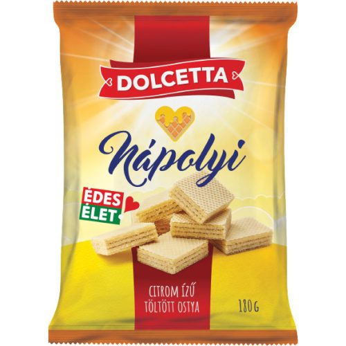 Dolcetta Nápolyi 180g citromos ízű párna tasakos  