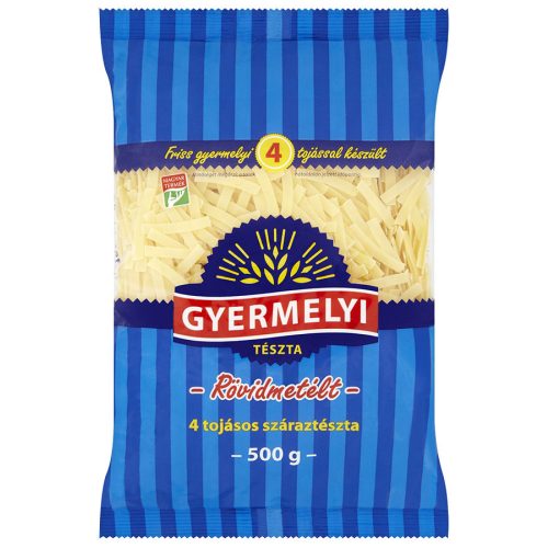 Gyermelyi 4 tojásos Rövidmetélt 500g. 