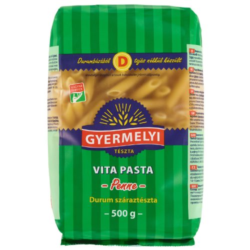 Vita Pasta durum tészták Penne 500g. 