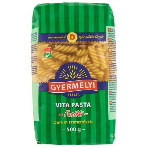 Vita Pasta durum tészták Fusilli (Orsó) 500g. 