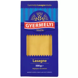 Gyermelyi őrleményből 4 friss tojással Lasagne 500g.  