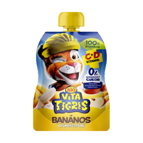 SIÓ Vitatigris GyümPüré Banán 100% 90g 